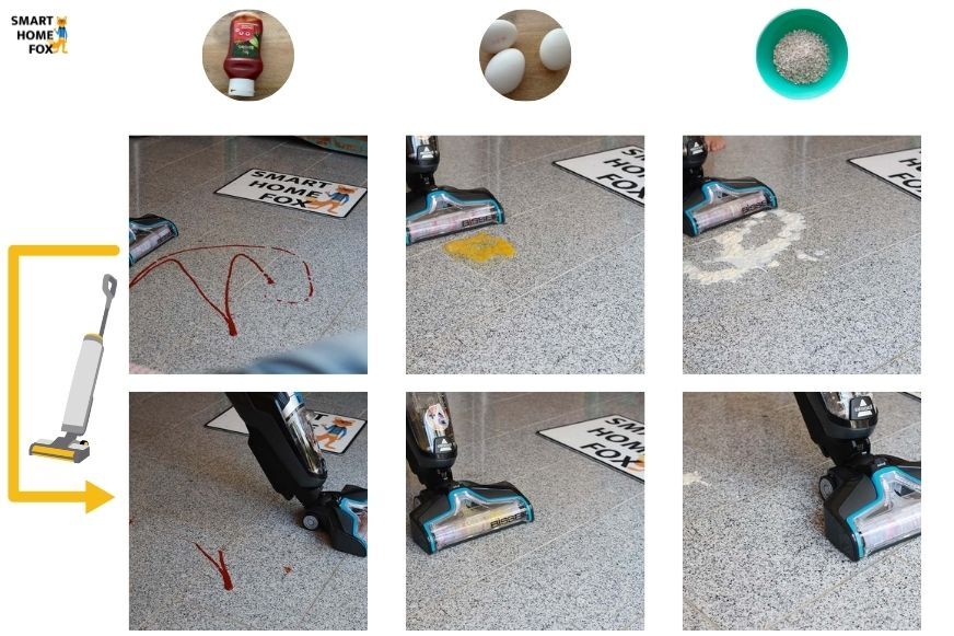 Reinigungstest vorher und nachher Bilder